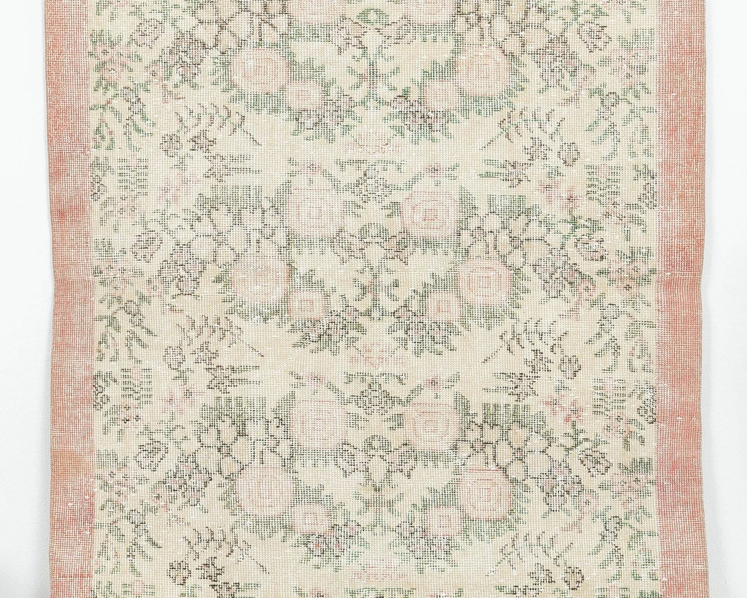 Multicolor Turkish Oushak Rug 3'7" x 6'8" Hand-Knotted | No. VR94436