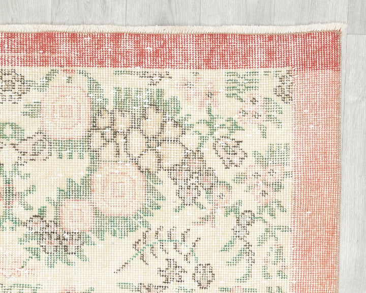 Multicolor Turkish Oushak Rug 3'7" x 6'8" Hand-Knotted | No. VR94436
