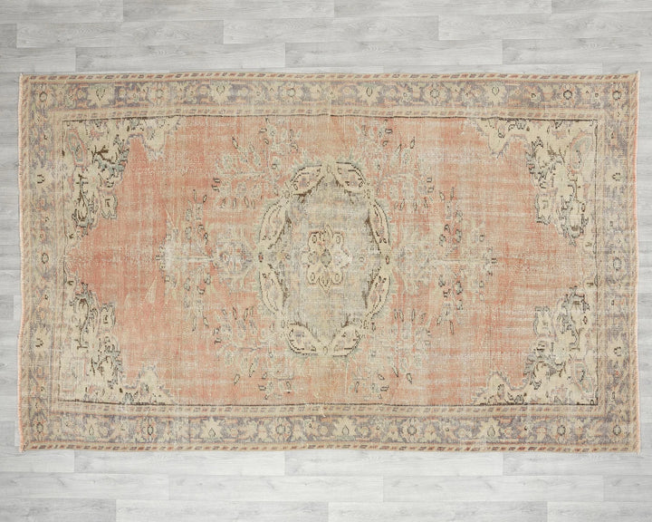 Multicolor Turkish Oushak Rug 6' x 9' 4" Hand-Knotted | No. VR94483