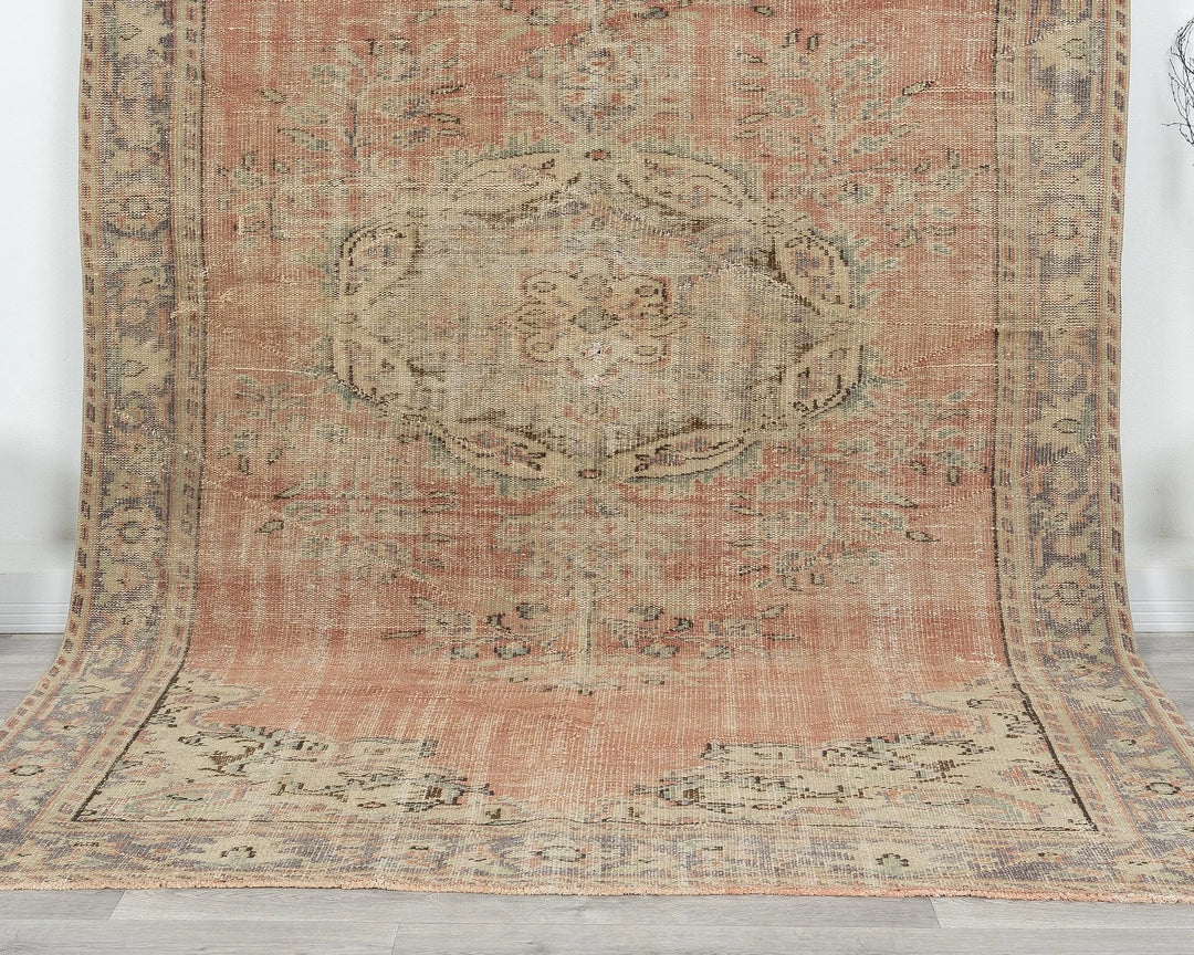 Multicolor Turkish Oushak Rug 6' x 9' 4" Hand-Knotted | No. VR94483