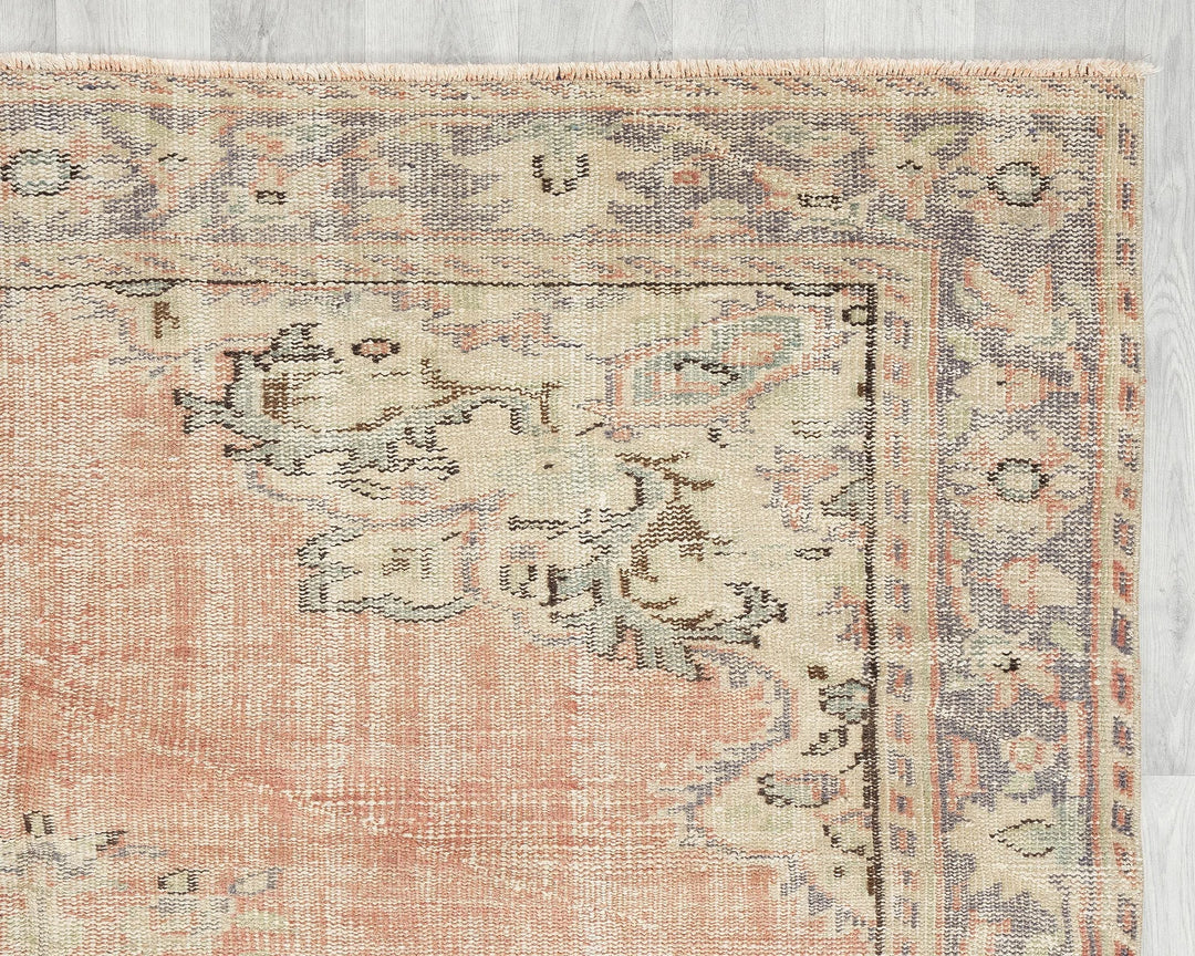 Multicolor Turkish Oushak Rug 6' x 9' 4" Hand-Knotted | No. VR94483
