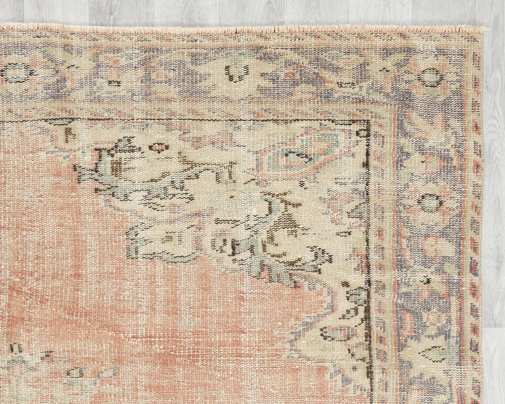Multicolor Turkish Oushak Rug 6' x 9' 4" Hand-Knotted | No. VR94483