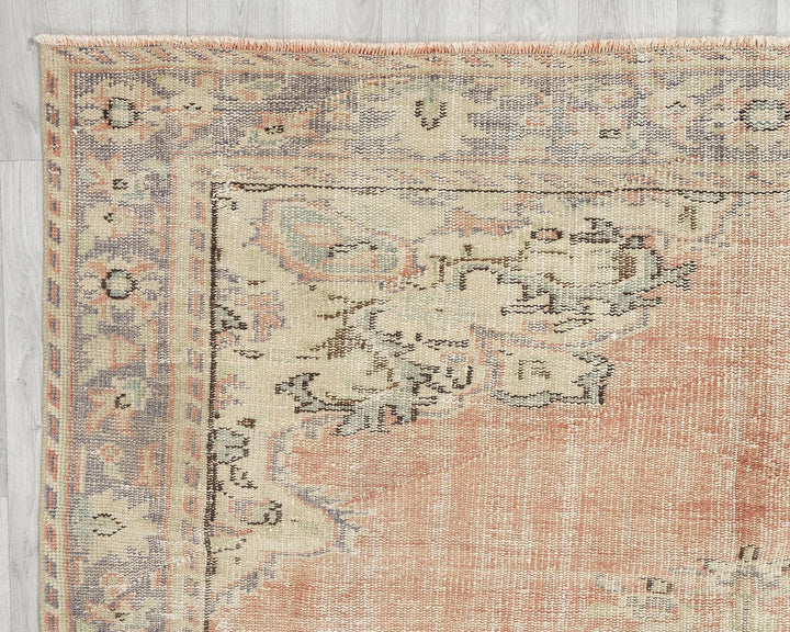 Multicolor Turkish Oushak Rug 6' x 9' 4" Hand-Knotted | No. VR94483