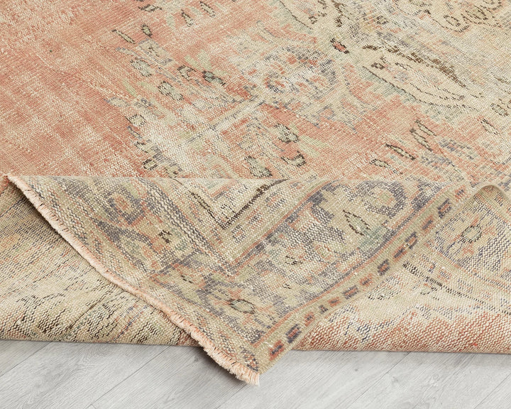Multicolor Turkish Oushak Rug 6' x 9' 4" Hand-Knotted | No. VR94483