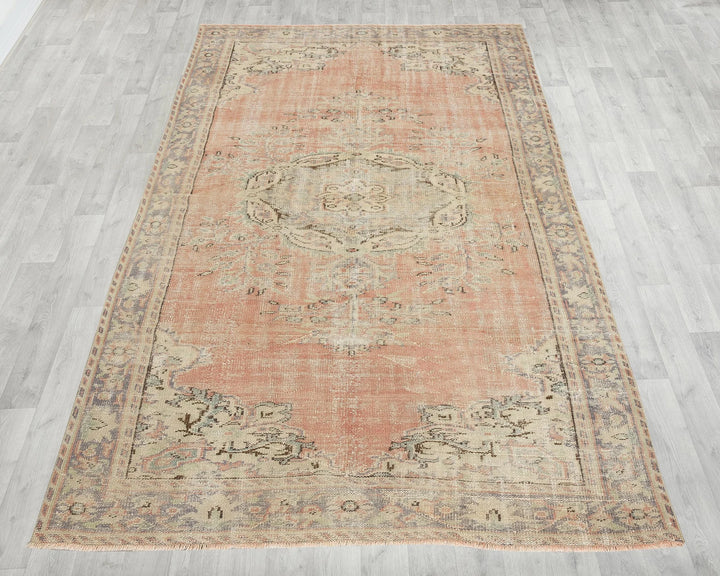 Multicolor Turkish Oushak Rug 6' x 9' 4" Hand-Knotted | No. VR94483