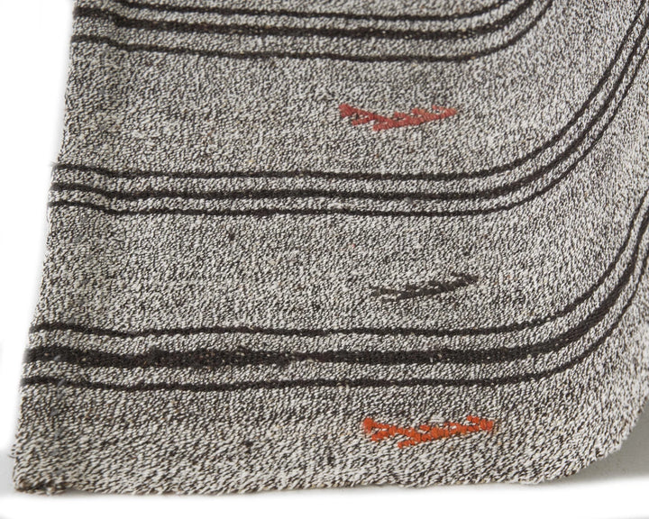 Gray Turkish Kilim Rug 5' 7" x 7' 5" Flat-Weave | No. VR94578
