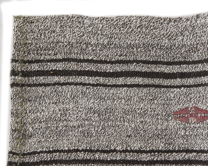 Gray Turkish Kilim Rug 5' 7" x 7' 5" Flat-Weave | No. VR94578