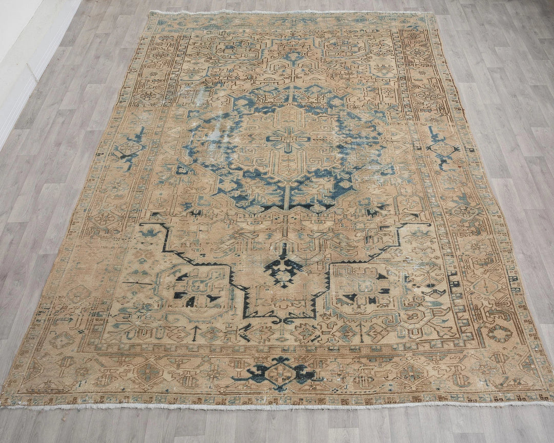 Multicolor Turkish Oushak Rug 7'8" x 10'11" Hand-Knotted | No. VR94672