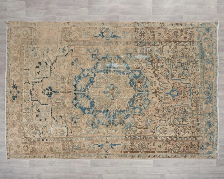 Multicolor Turkish Oushak Rug 7'8" x 10'11" Hand-Knotted | No. VR94672