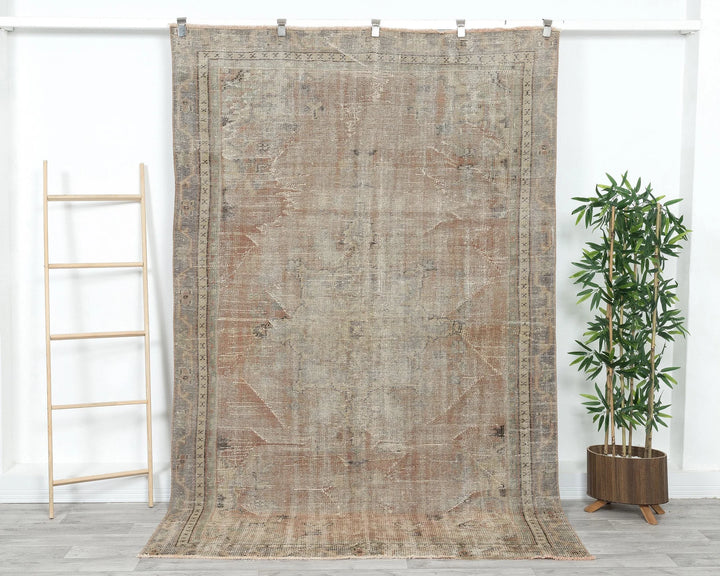 Multicolor Turkish Oushak Rug 5' 7" x 8' 6" Hand-Knotted | No. VR94684