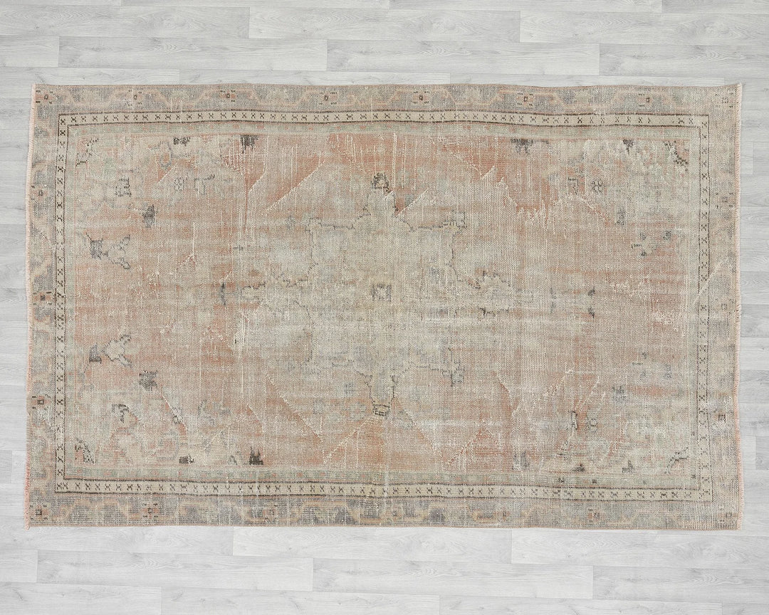Multicolor Turkish Oushak Rug 5' 7" x 8' 6" Hand-Knotted | No. VR94684