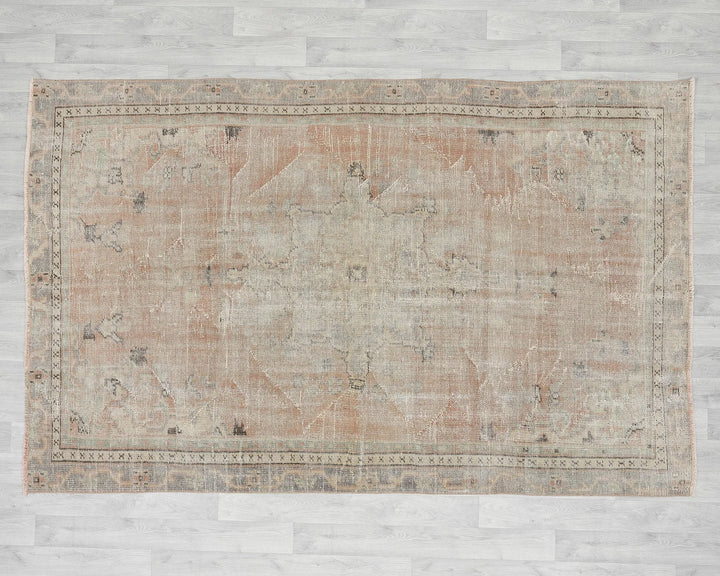 Multicolor Turkish Oushak Rug 5' 7" x 8' 6" Hand-Knotted | No. VR94684