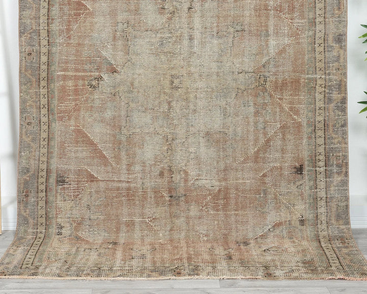 Multicolor Turkish Oushak Rug 5' 7" x 8' 6" Hand-Knotted | No. VR94684