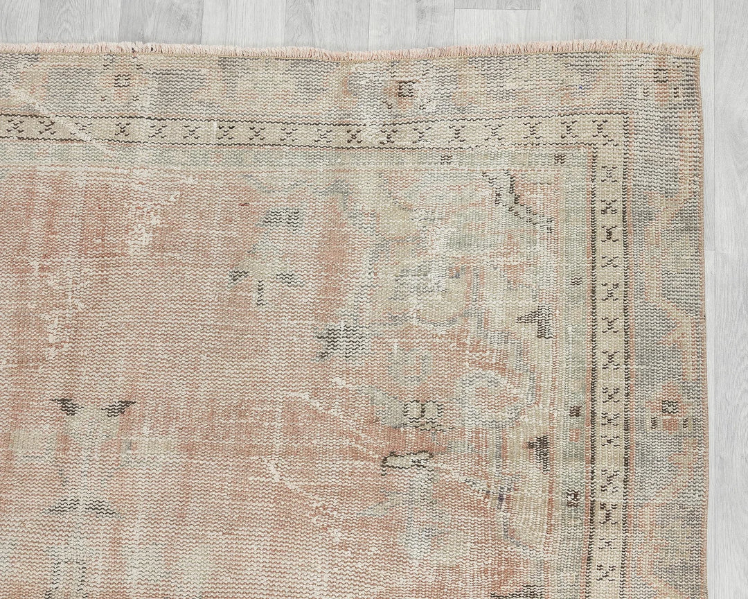 Multicolor Turkish Oushak Rug 5' 7" x 8' 6" Hand-Knotted | No. VR94684
