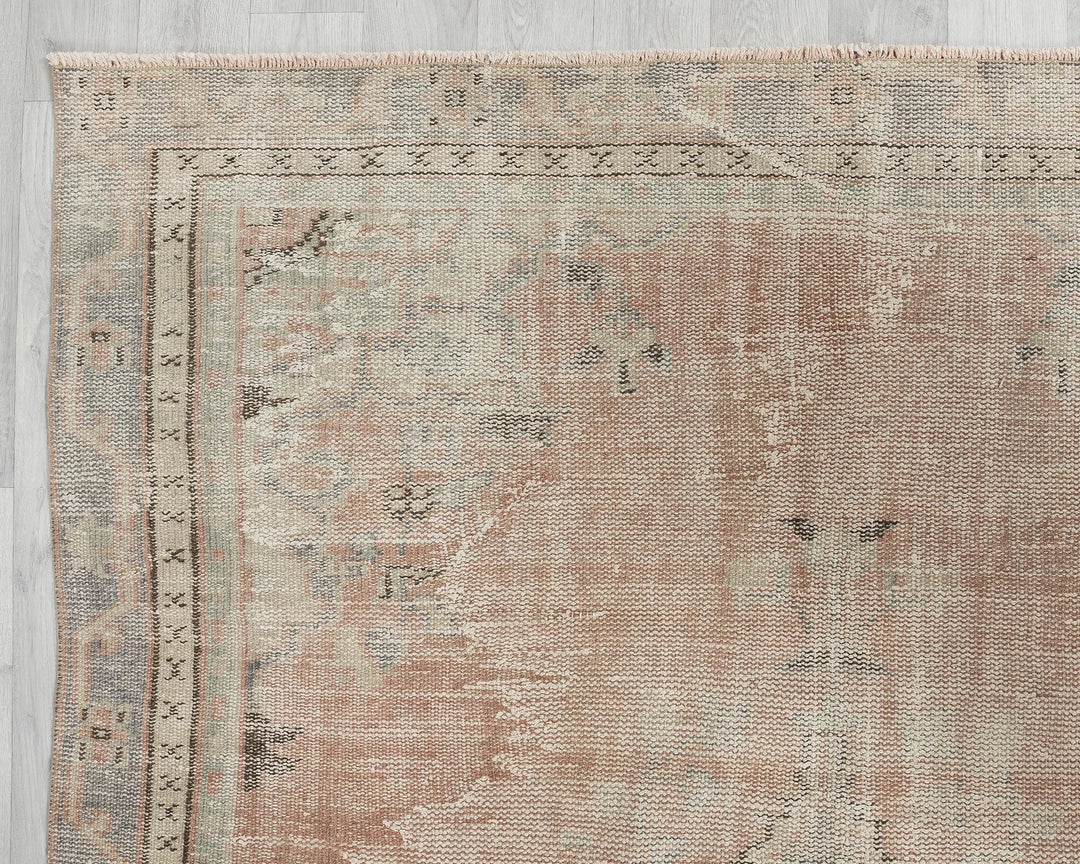 Multicolor Turkish Oushak Rug 5' 7" x 8' 6" Hand-Knotted | No. VR94684