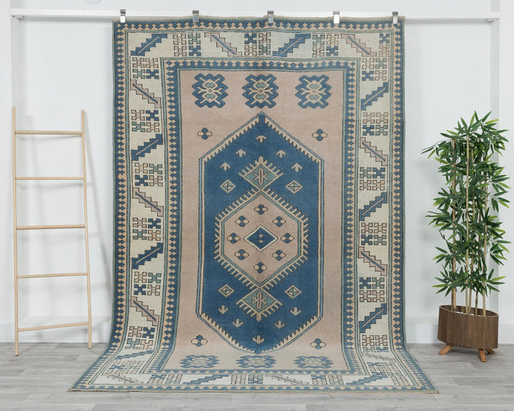 Multicolor Turkish Oushak Rug 9' 2" x 6' 1" Hand-Knotted | No. VR94700