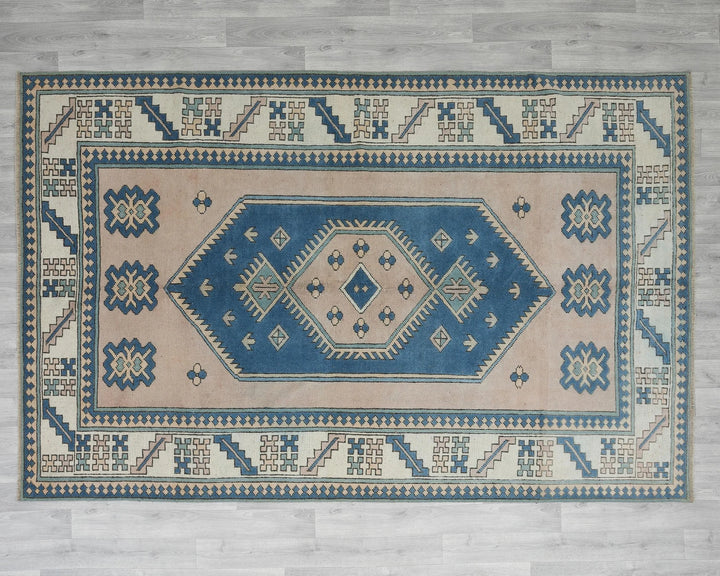 Multicolor Turkish Oushak Rug 9' 2" x 6' 1" Hand-Knotted | No. VR94700