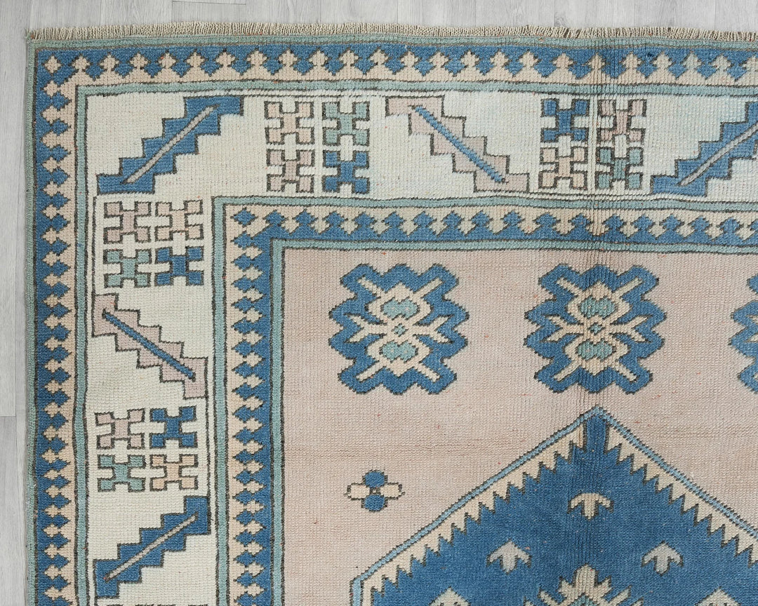 Multicolor Turkish Oushak Rug 9' 2" x 6' 1" Hand-Knotted | No. VR94700
