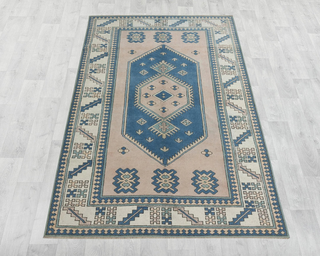 Multicolor Turkish Oushak Rug 9' 2" x 6' 1" Hand-Knotted | No. VR94700