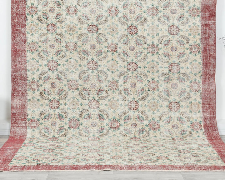 Multicolor Turkish Oushak Rug 9' 11" x 6' 9" Hand-Knotted | No. VR94816