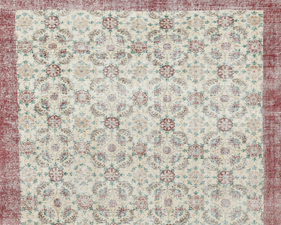 Multicolor Turkish Oushak Rug 9' 11" x 6' 9" Hand-Knotted | No. VR94816