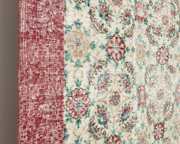 Multicolor Turkish Oushak Rug 9' 11" x 6' 9" Hand-Knotted | No. VR94816