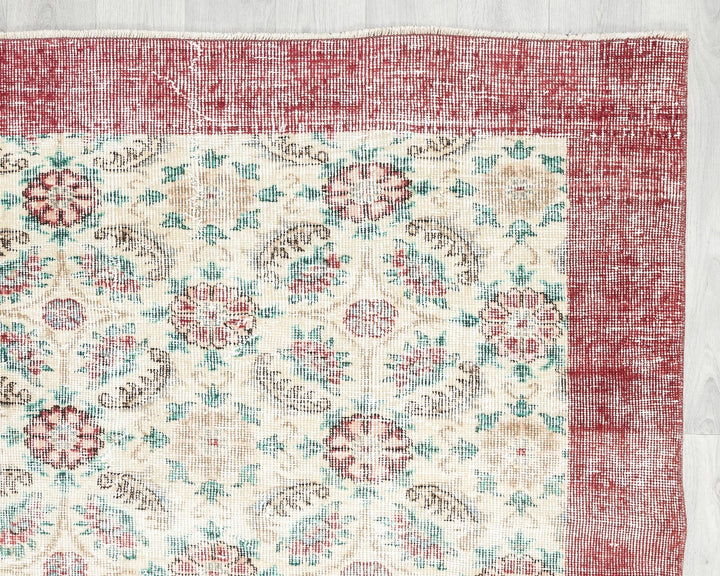 Multicolor Turkish Oushak Rug 9' 11" x 6' 9" Hand-Knotted | No. VR94816