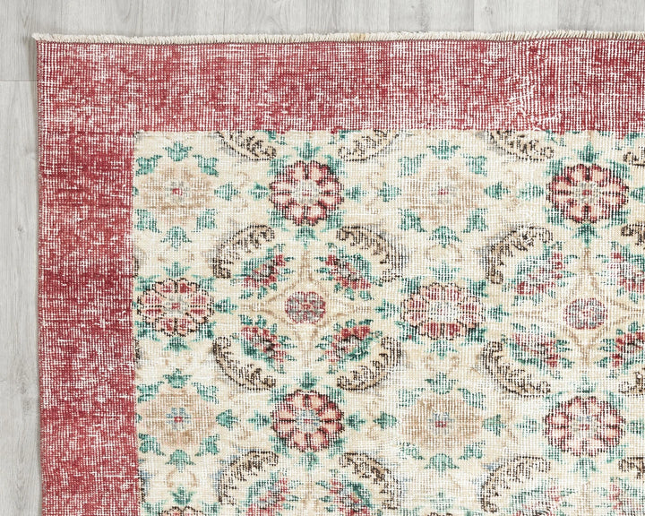 Multicolor Turkish Oushak Rug 9' 11" x 6' 9" Hand-Knotted | No. VR94816