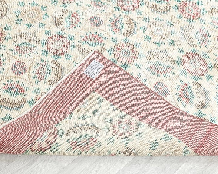 Multicolor Turkish Oushak Rug 9' 11" x 6' 9" Hand-Knotted | No. VR94816