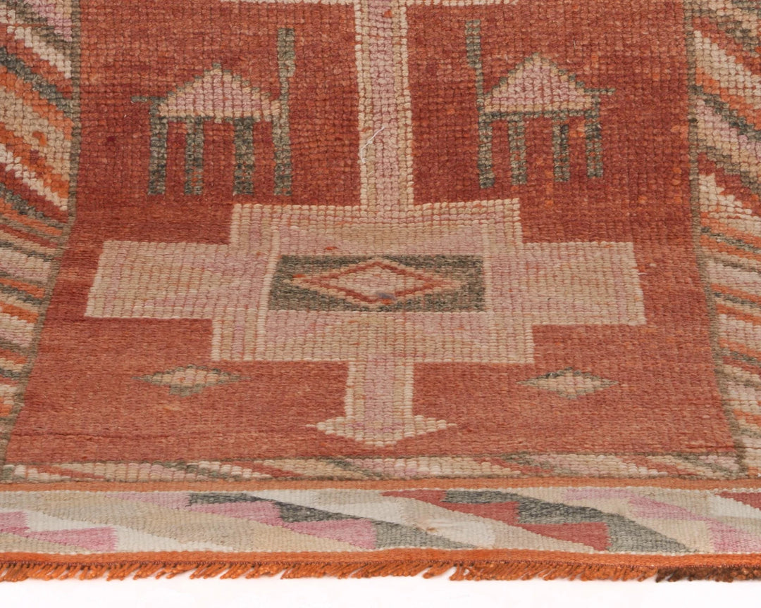 Multicolor Turkish Oushak Rug 2'5" x 9'5" Hand-Knotted | No. VR94891