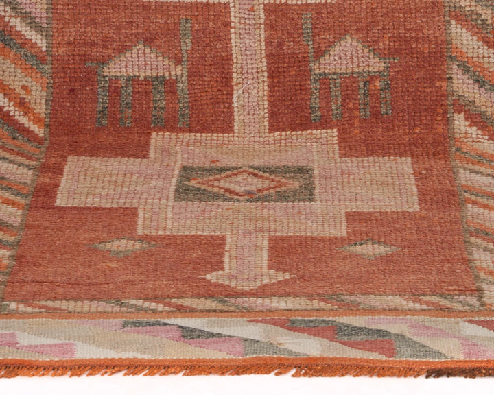 Multicolor Turkish Oushak Rug 2'5" x 9'5" Hand-Knotted | No. VR94891