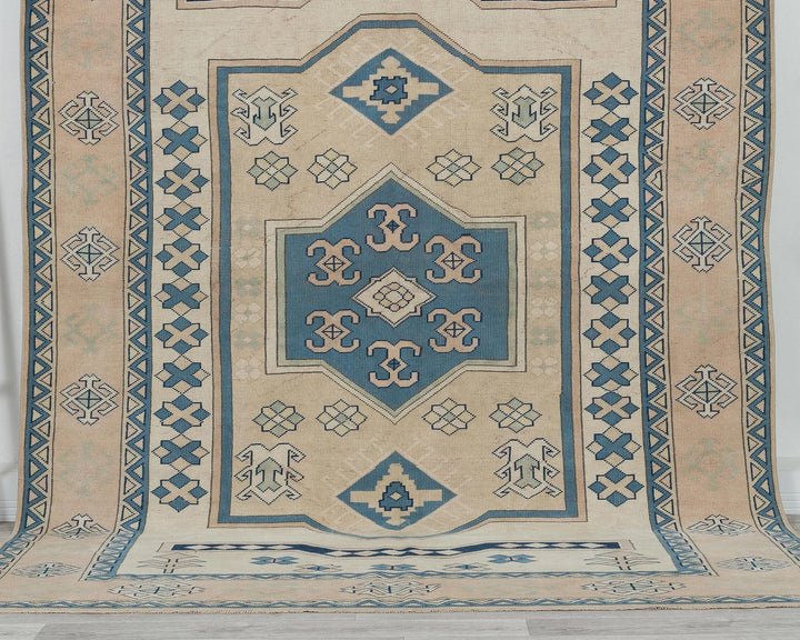 Multicolor Turkish Oushak Rug 6'7" x 9'2" Hand-Knotted | No. VR94968