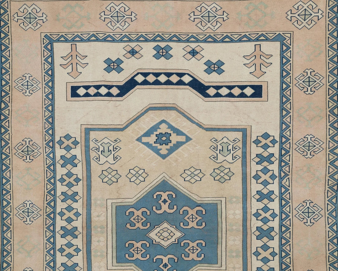 Multicolor Turkish Oushak Rug 6'7" x 9'2" Hand-Knotted | No. VR94968