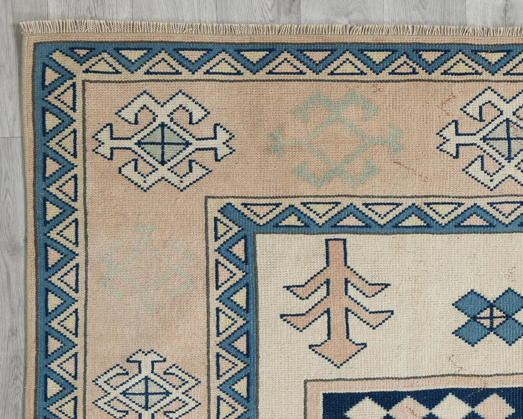 Multicolor Turkish Oushak Rug 6'7" x 9'2" Hand-Knotted | No. VR94968