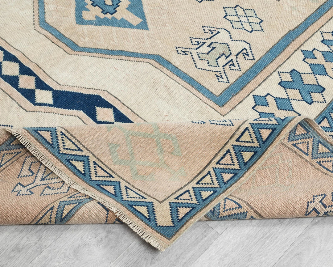 Multicolor Turkish Oushak Rug 6'7" x 9'2" Hand-Knotted | No. VR94968
