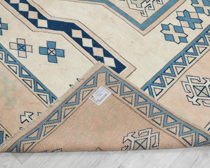 Multicolor Turkish Oushak Rug 6'7" x 9'2" Hand-Knotted | No. VR94968
