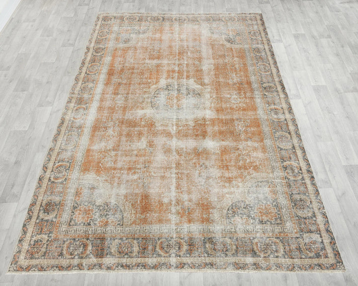 Multicolor Turkish Oushak Rug 6' 2" x 9' 7" Hand-Knotted | No. VR95032