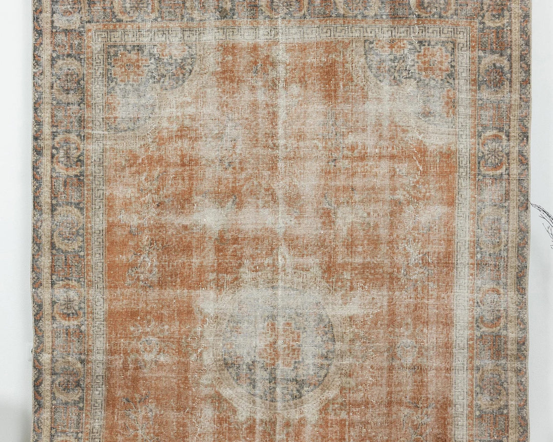 Multicolor Turkish Oushak Rug 6' 2" x 9' 7" Hand-Knotted | No. VR95032