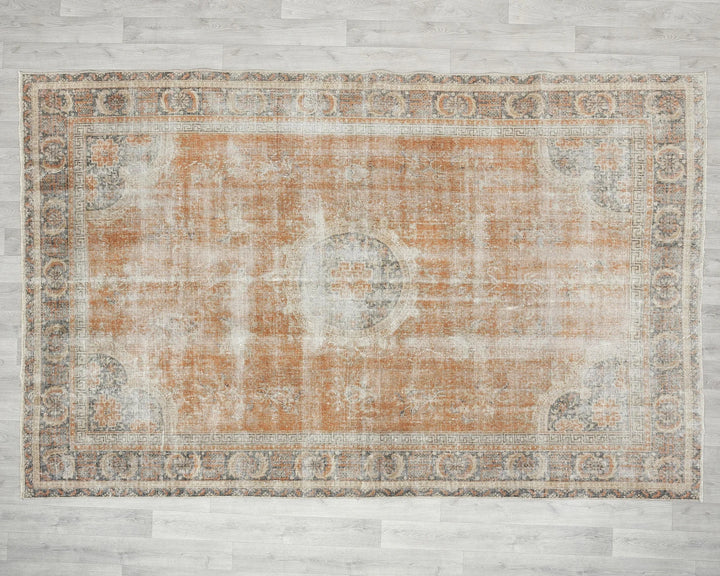 Multicolor Turkish Oushak Rug 6' 2" x 9' 7" Hand-Knotted | No. VR95032