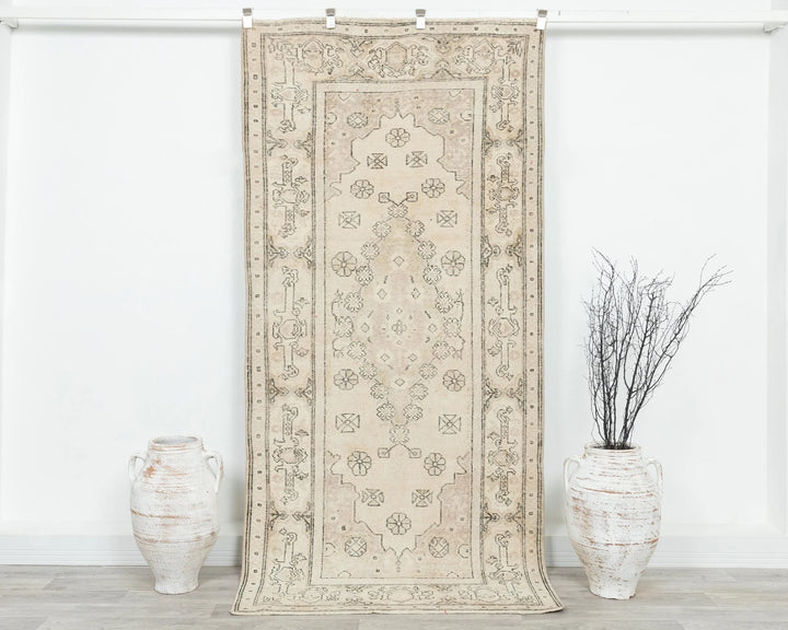 Multicolor Turkish Oushak Rug 7' 10" x 3' 8" Hand-Knotted | No. VR95064