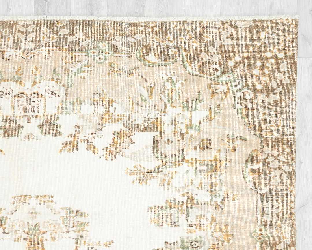 Multicolor Turkish Oushak Rug 8' 2" x 6' 3" Hand-Knotted | No. VR95110