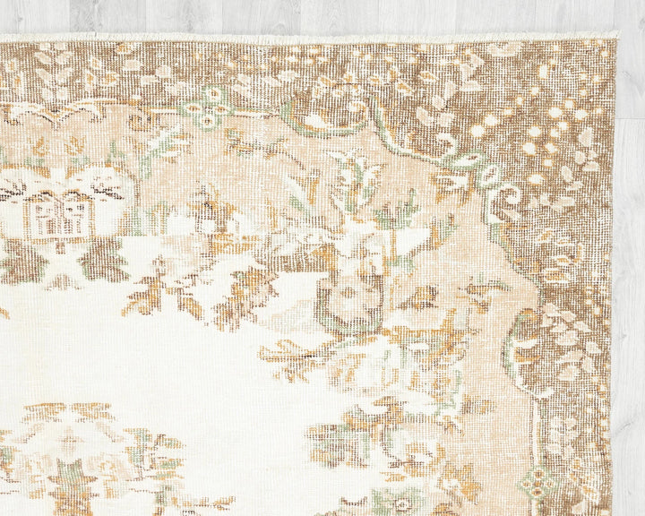 Multicolor Turkish Oushak Rug 8' 2" x 6' 3" Hand-Knotted | No. VR95110