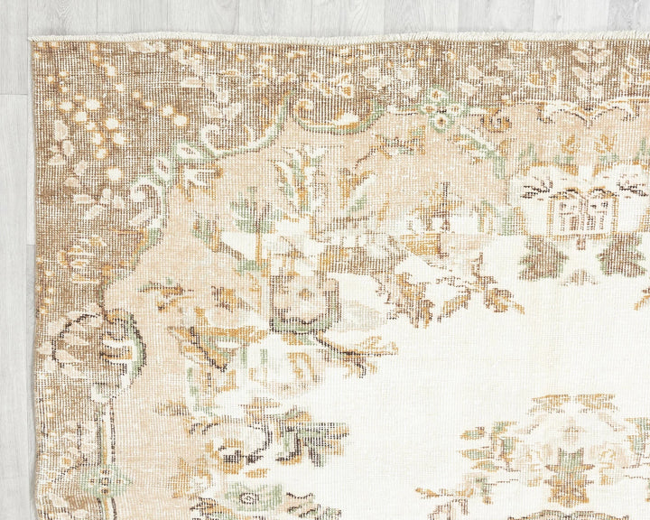 Multicolor Turkish Oushak Rug 8' 2" x 6' 3" Hand-Knotted | No. VR95110