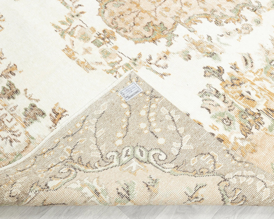 Multicolor Turkish Oushak Rug 8' 2" x 6' 3" Hand-Knotted | No. VR95110