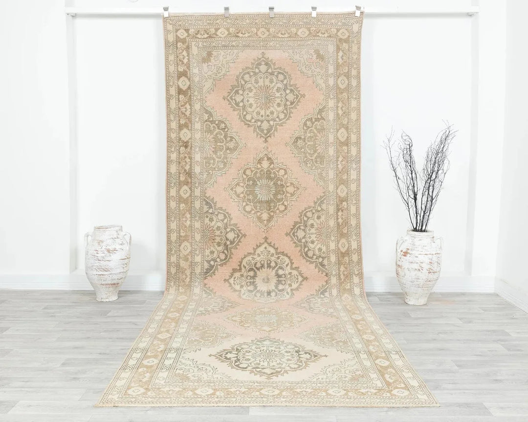Multicolor Turkish Oushak Rug 4' 10" x 12' 6" Hand-Knotted | No. VR95215