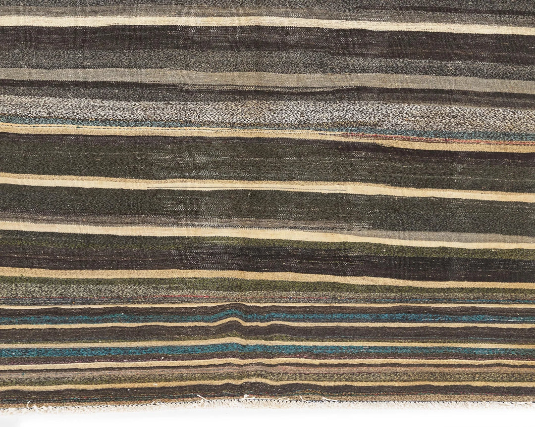 Multicolor Turkish Kilim Rug 9' x 5' 5" Flat-Weave | No. VR95248