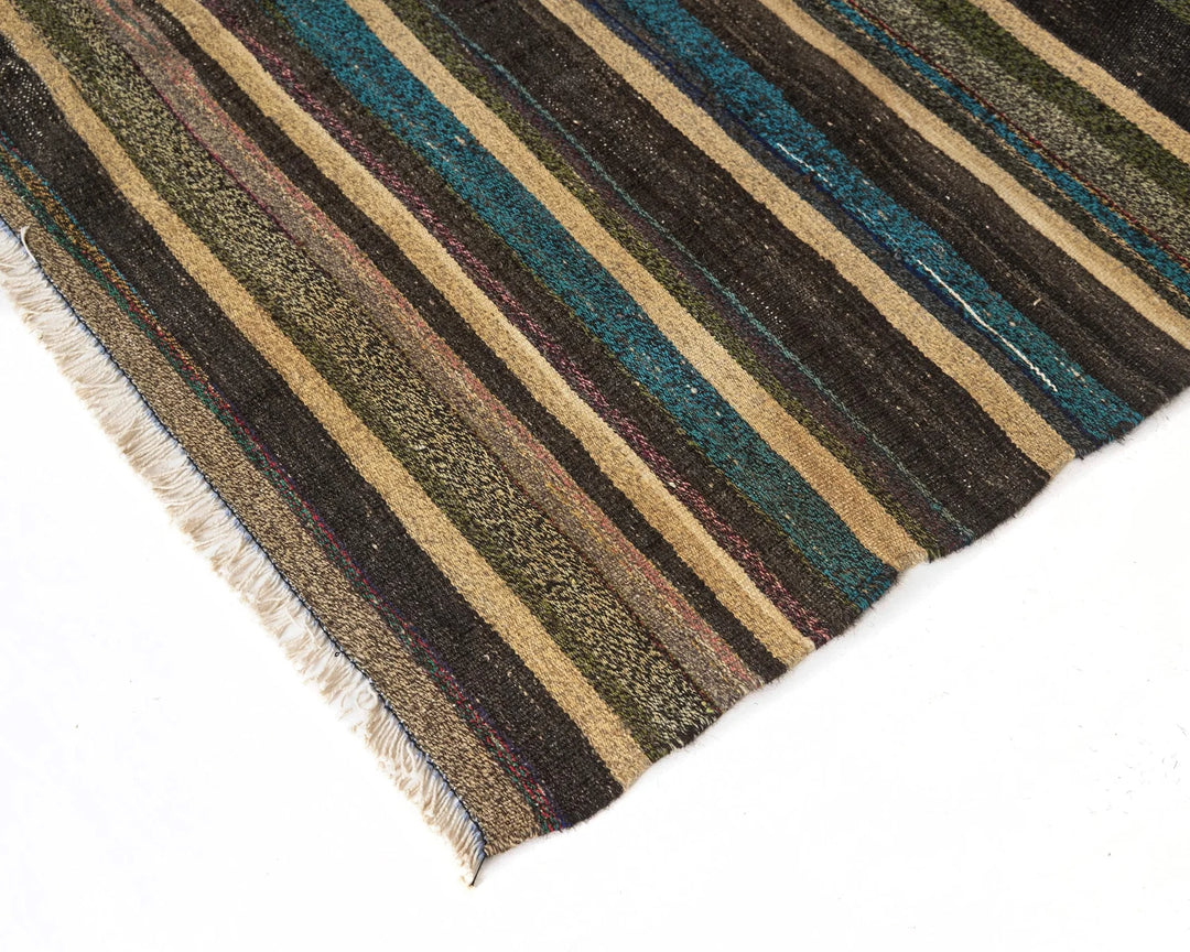 Multicolor Turkish Kilim Rug 9' x 5' 5" Flat-Weave | No. VR95248