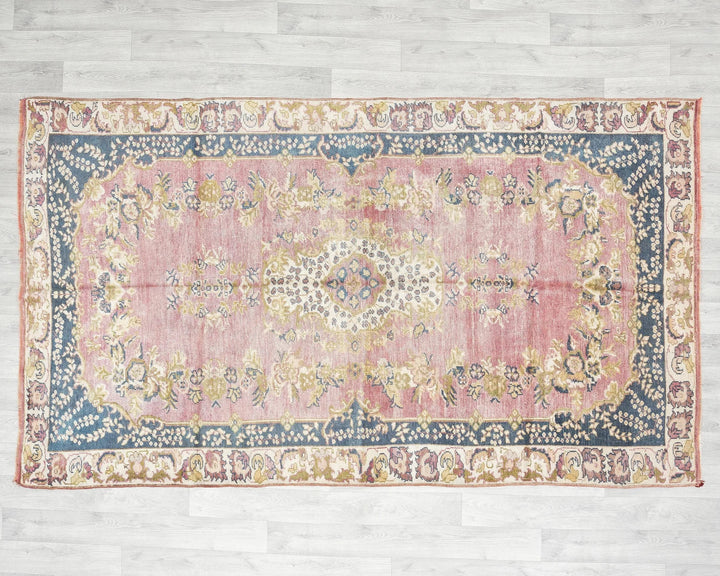 Multicolor Turkish Oushak Rug 4'11" x 8'4" Hand-Knotted | No. VR95262