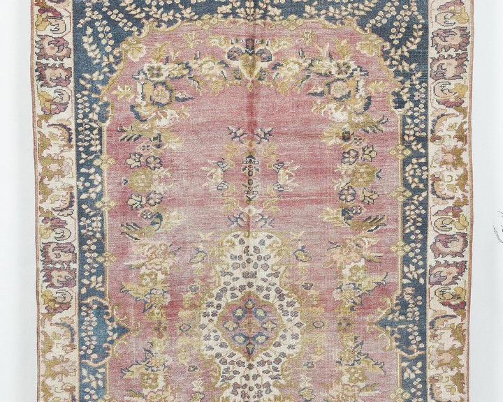 Multicolor Turkish Oushak Rug 4'11" x 8'4" Hand-Knotted | No. VR95262
