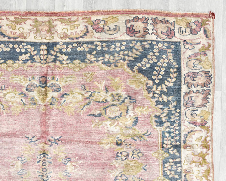 Multicolor Turkish Oushak Rug 4'11" x 8'4" Hand-Knotted | No. VR95262